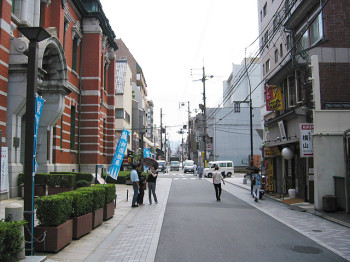 京都三条通りの様子
