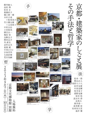 JIA京都建築展2023「建築家のしごと展〜その手法と哲学」